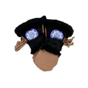 NEW ASTIS kids snow ghost mittens in black multi